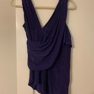 Navy Blue Asymmetrical blouse